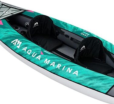 Aqua Marina Laxo-380 Надувний каяк для 2-3 осіб, комплект з веслом, насосом і рюкзаком, 380×90 см