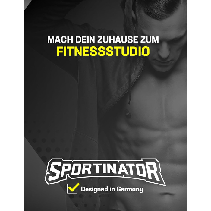Турнік SPORTINATOR® для стандартних дверних отворів, 100×27×34 см, складаний, з м'якими ручками — для домашнього спортзалу