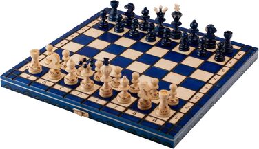 Шахова дошка дерев'яна преміум Master of Chess 35 см, зелена, складана, з фігурами, ручна робота, класичний шаховий набір