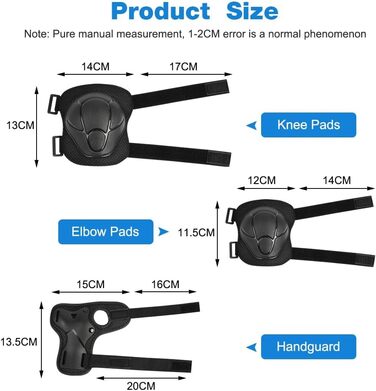 Дитячий шолом Flintronic для велосипеда, скейтборда, ролера, 2-13 років, комплект, чорний