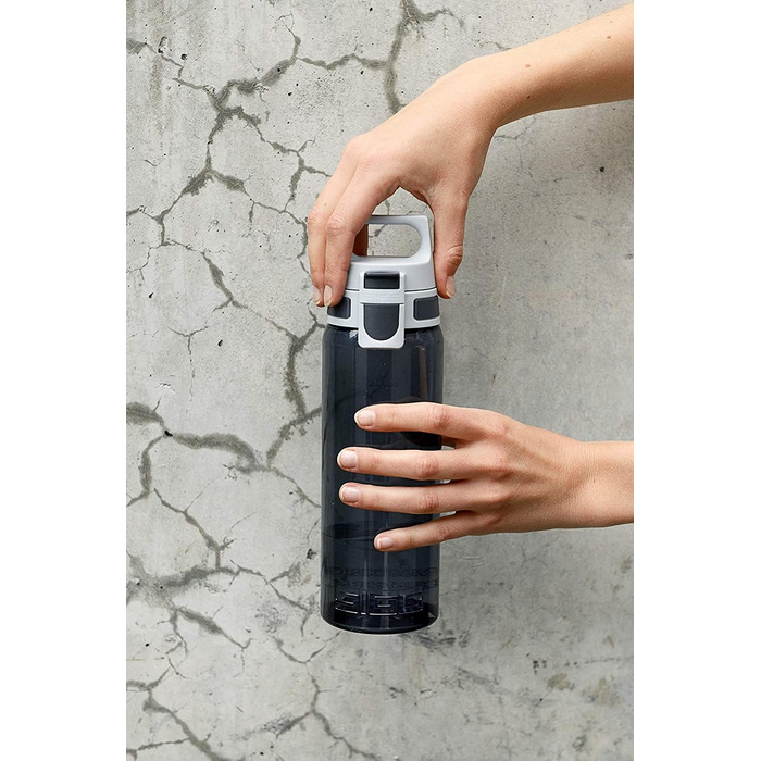 Пляшка для води SIGG ONE з тритану, 1 л, антрацит, для газованих напоїв, герметична, легка, без BPA, придатна для миття в посудомийці
