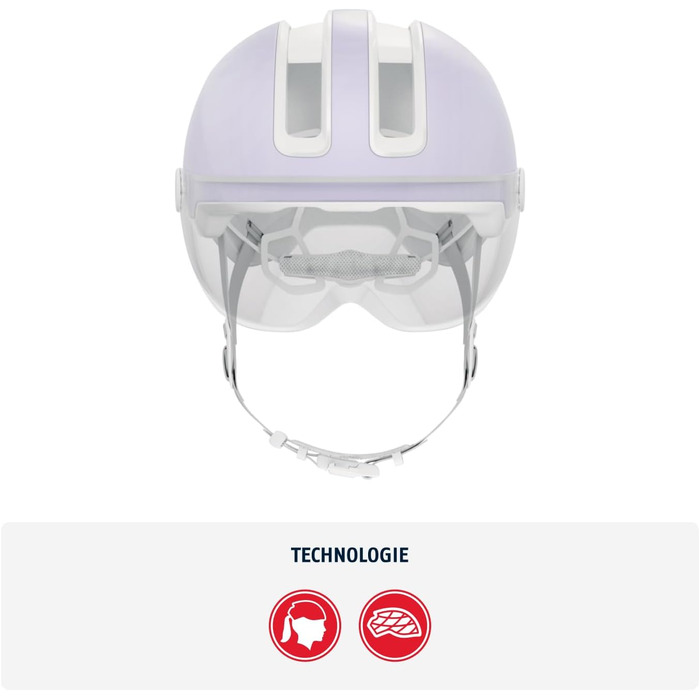Велошолом ABUS Stadthelm HUD-Y ACE з візором і LED-підсвіткою для чоловіків і жінок, магнітний, акумуляторний ліхтар