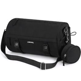 Спортивна сумка 11Л для фітнесу та йоги, водонепроникна сумка для тренувань з відділенням для мокрих речей та ременем для килимка, компактна дорожня сумка-вікенд для залу, басейну та сауни (Чорна)