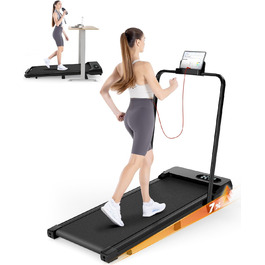 Walking Pad Dskeuzeew: Бігова доріжка з нахилом 7% для дому. 4-в-1, чорний
