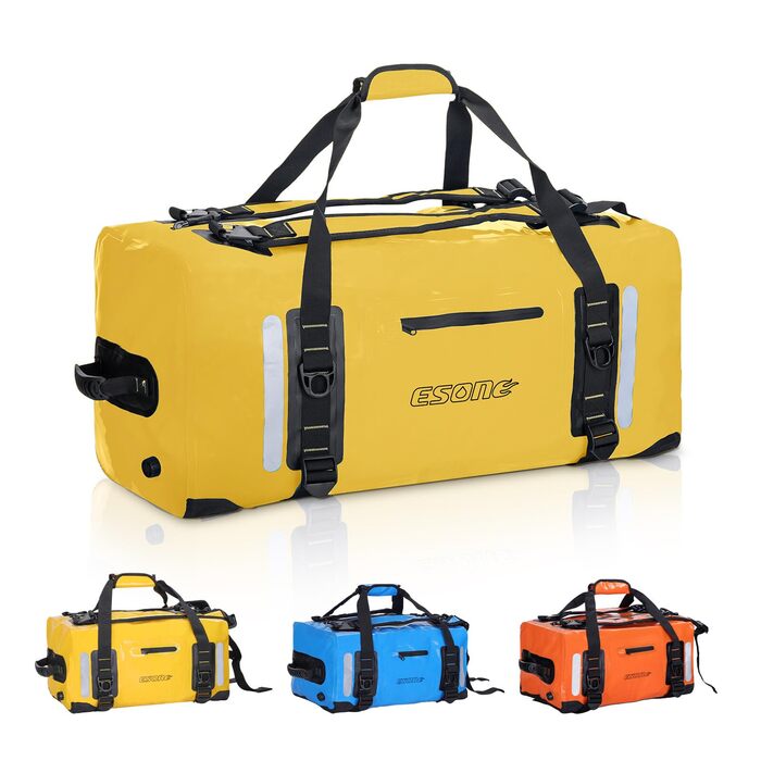 Водонепроникний рюкзак ESONE 60L для каякінгу, подорожей та активного відпочинку (жовтий)