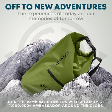 Водонепроникний мішок Earth Pak Dry Bag 40L – мішок-рюкзак з водонепроникним відділенням для телефону, плечовим ременем, для каякінгу, кемпінгу, риболовлі, водних видів спорту