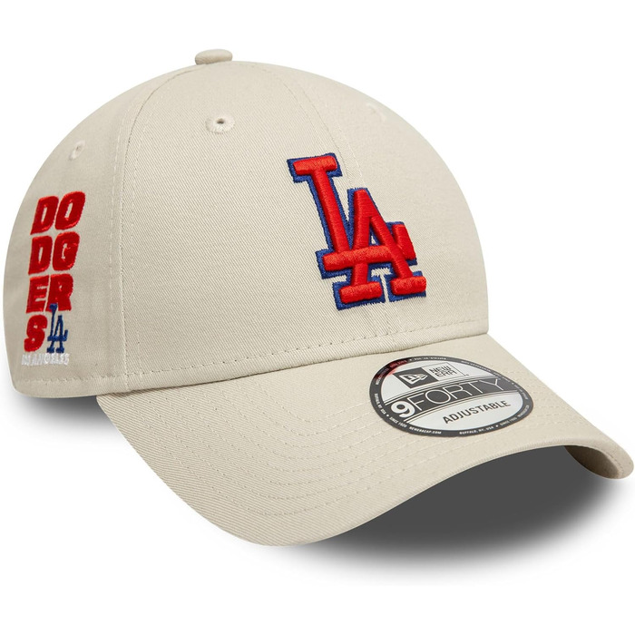 Кепка New Era Basecaps 9Forty, регульована, унікальні дизайни, вигнутий козирок, логотип, універсальний розмір (Los Angeles Dodgers #37297)
