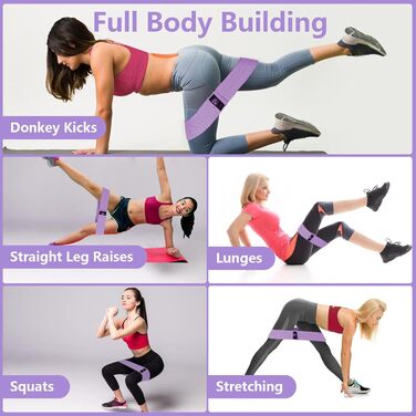 Набір еластичних стрічок для фітнесу CFX Resistance: 3 рівні опору, для йоги та силових тренувань, зелений, рожевий, фіолетовий