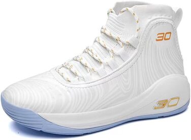 Чоловічі баскетбольні кросівки, високі, дихаючі, з антиковзаючою підошвою, для тренувань у залі та на вулиці, білі, 40 EU