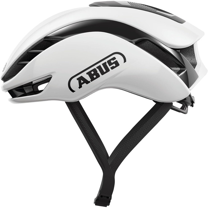 Велосипедний шолом ABUS Gamechanger 2.0 L (57-61 см), аеродинамічний, білий глянцевий, для шосейного велоспорту, високоефективний