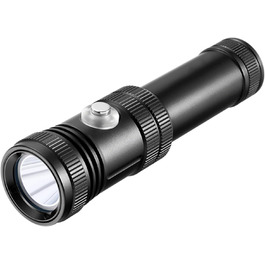 WindFire Перезаряджувана водонепроникна дайверська ліхтарик для дайвінгу та снорклінгу, 4 режими освітлення, індикатор заряду