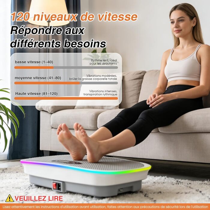 Віброплатформа для фітнесу вдома Rüttelplatte Sport 350LBS з Bluetooth, пультом та 4 гумовими стрічками