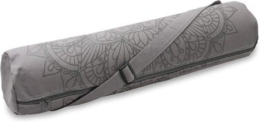 Сумка для йоги Yogistar Yogibag Basic із бавовни, 65 см, Лотос Мандала, графітова, арт-колекція, на блискавці