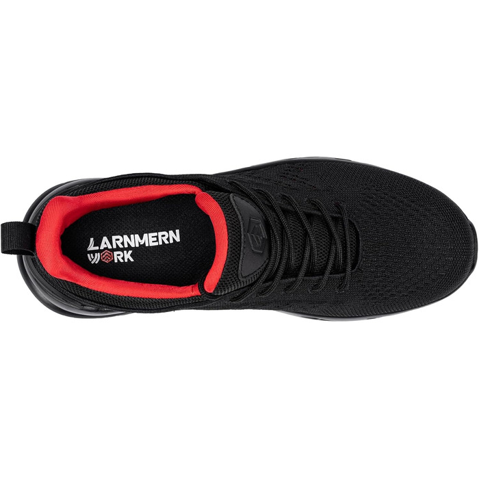Водонепроникне взуття LARNMERN: спортивне, для бігу, кухарське, повсякденне, фітнес (46 EU, чорний/червоний)