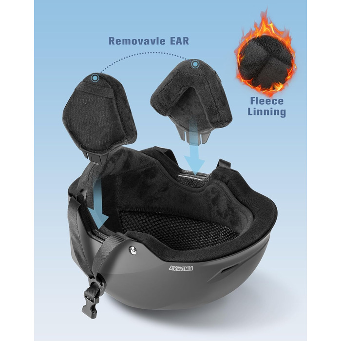 Шолом гірськолижний Findway для чоловіків та жінок, унісекс, з вентиляцією, для катання на лижах/сноуборді, розмір L (59-63 см), колір A2-Titangrau