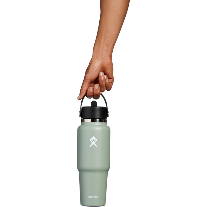 Термос-гідрофляга Hydro Flask 946 мл з широкою шийкою, соломинкою Flex, вакуумною ізоляцією TempShield, з нержавіючої сталі, BPA-free, колір Agave