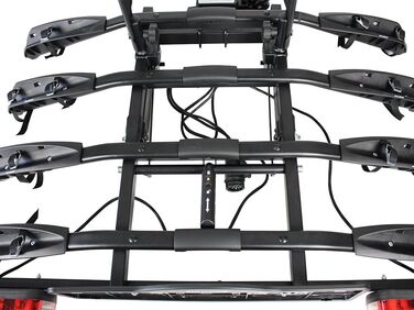 Велосипедний тримач Bullwing SR8 на 4 велосипеди для фаркопу авто, задній, відкидний, з замком та кріпленням до стіни