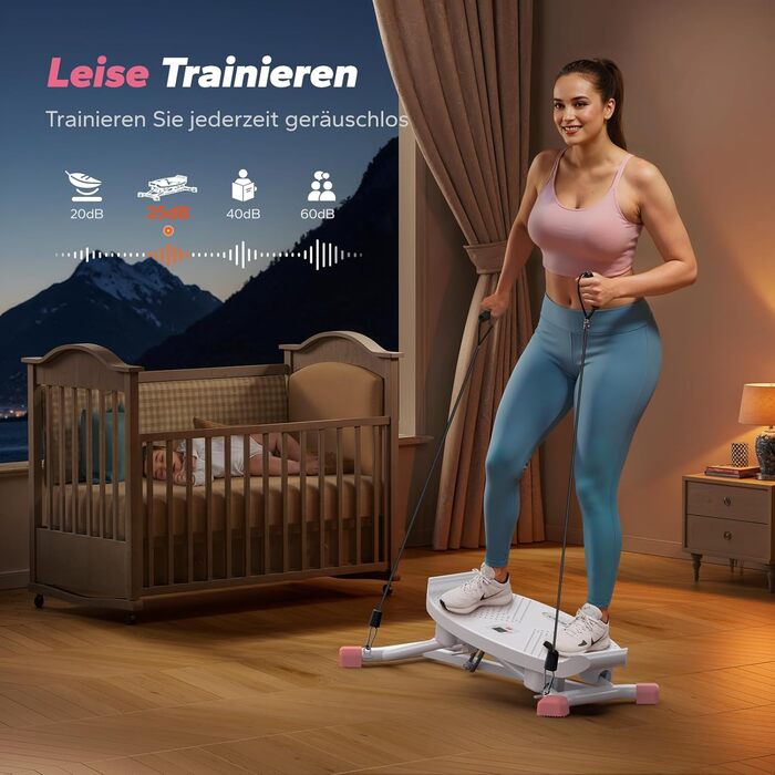 Баланс-борд MERACH для дорослих з дисплеєм, тренажер рівноваги з 2 еластичними стрічками, до 136 кг, для бокової мобільності, реабілітації та координації, для дому, білий