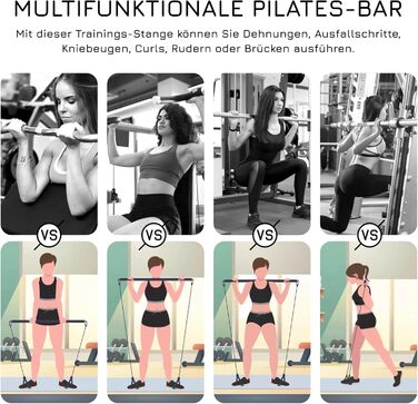 Набір для пілатесу Breaking Limits: регульована стійка + 6 еластичних стрічок для фітнесу вдома. Сталь, піна, нековзний ремінь