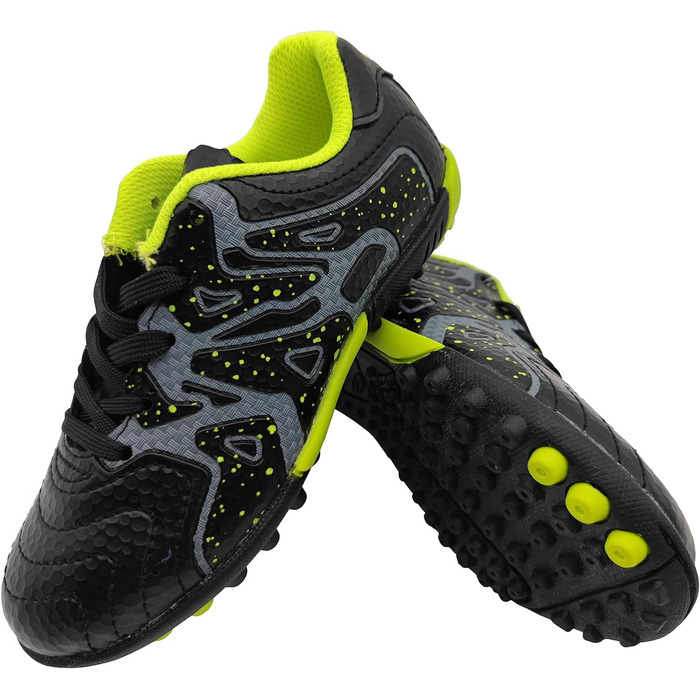 Дитячі футбольні бутси для тренувань на твердих поверхнях. Легкі футбольні кросівки для хлопчиків та дівчаток, розмір 30-40 (40 EU), чорний колір