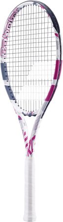 Тенісна ракетка Babolat Evo Aero Pink для дорослих, натягнута, потужність і комфорт, аеродинамічна рама Alpha, технології Evo 4 Feel та Woofer, ручка Syntec Evo Grip 2, французький бренд, рожева