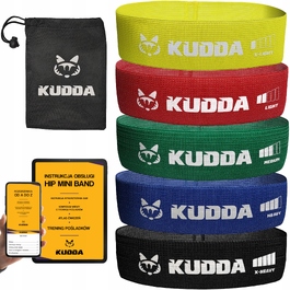 Набір фітнес-резинок KUDDA hip mini band, 5 шт, багатоколірні