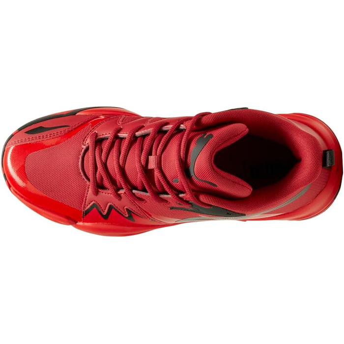 Кросівки баскетбольні PUMA Genetics для чоловіків, білий-електрик лайм, червоний, 43 EU