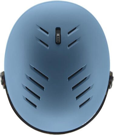 Гірськолижний шолом uvex Wanted Visor для жінок і чоловіків, міцний, з візором, синій матовий, розмір 59-61 см