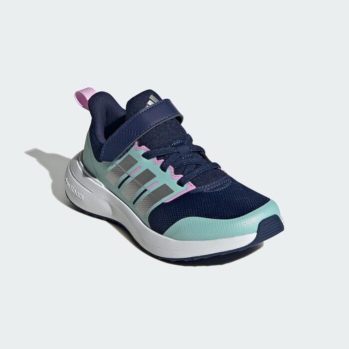 Дитячі кросівки Adidas Fortarun 2.0 для бігу, 29 EU, темно-синій, сріблястий, аква