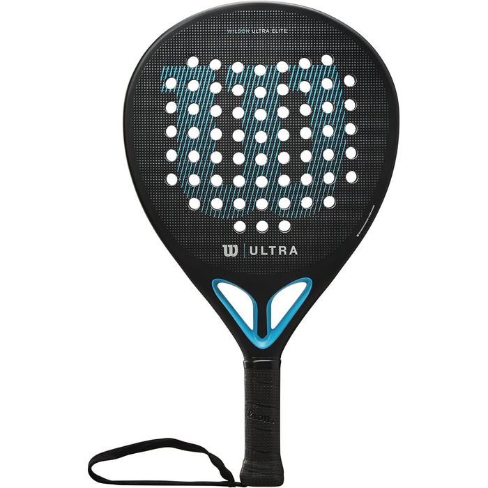 Падель ракетка Wilson Ultra Elite V2, скловолокно/EVA, 361 г, чорна/синя