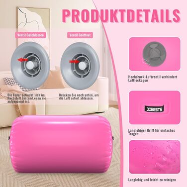 Мата для гімнастики DOBESTS Airtrack Matte, 2/3/4/5/6 м, для занять гімнастикою, йогою, фітнесом, спортом (з насосом та сумкою)