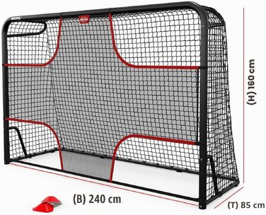 Футбольні ворота BERG SportsGoal для саду та тренувань, металеві, стійкі до погодних умов, розмір M (240x160 см), для дітей та дорослих