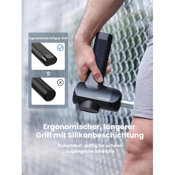 Масажер для м'язів Bob and Brad X6 Pro з металевою насадкою - інтенсивний масаж тіла, розслаблення, подарунок для чоловіків та жінок