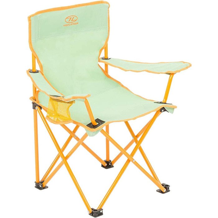 Складний стілець Highlander Kelburn, 64 x 56,5 x 39 см, сталь, м'ятно-зелений