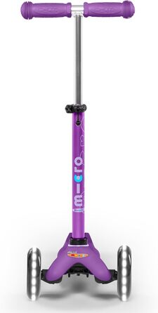 Самокат дитячий Micro Deluxe Kinder Scooter з регульованим кермом, світлодіодні колеса, фіолетовий