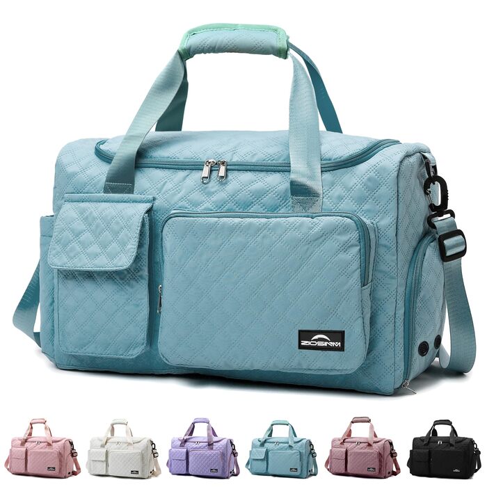 Спортивна сумка для жінок та чоловіків з відділенням для взуття та мокрих речей, водонепроникна сумка для подорожей, йоги, плавання та залу (Колір: Teal)