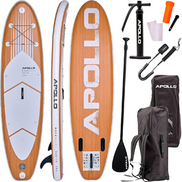 Надувна SUP-дошка Apollo для стоячого веслування, комплект: весло, насос, для початківців і профі, 10'8, 12', універсальна дошка для SUP