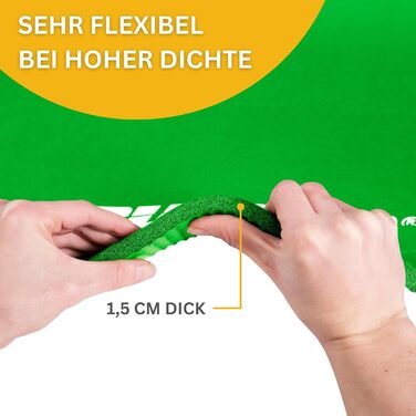 Килимок для тренувань Muawo Premium: фітнес, йога, гімнастика | неслизький, товстий, довгий | 190 x 60 x 1,5 см