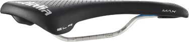 Велосипедне сідло Selle Italia Max SLR Boost Gravel X-Cross Gel SuperFlow Hi-Viz, зручне гелеве сідло для МТБ та шосейних велосипедів, чорне, розмір L, унісекс