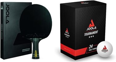 Професійна ракетка для настільного тенісу JOOLA INFINITY CARBON, сертифікована ITTF, для досвідчених гравців + тенісні м'ячі