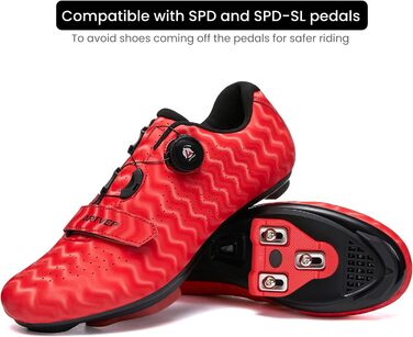 Велосипедні черевики для чоловіків та жінок. Сумісні з педалями Look SPD, SPD-SL, Delta Lock. Підходять для Peloton. Червоні, розмір 38 EU.