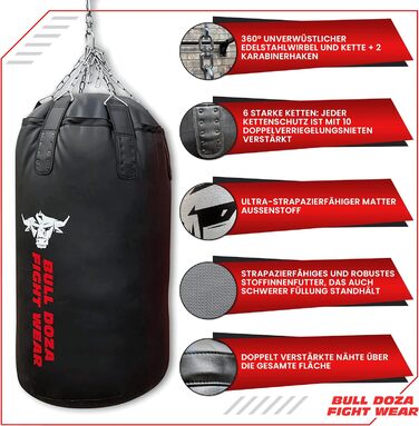 Професійний боксерський мішок XXL JUMBO 3.5FT для MMA, кікбоксингу, Муай Тай, самонаповнюваний, з підвісом, важкий, для єдиноборств
