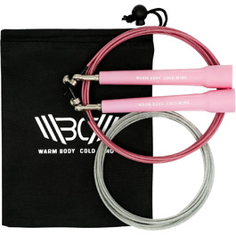 Скакалка Speed-Spring для чоловіків та жінок, ідеально для важкої атлетики, боксу, фітнесу, занять спортом в приміщенні та на вулиці, рожеве