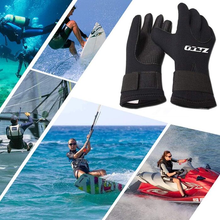 WYYHAA Неопренові рукавички для дайвінгу 5 мм з антиковзким покриттям, для плавання, серфінгу, каякінгу, XXL