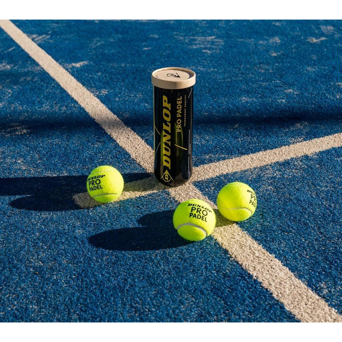 М'ячі для падел-тенісу Dunlop Pro Padel – для змагань та турнірів (3 шт.)