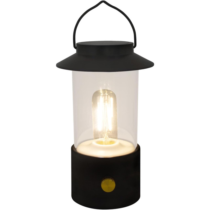 LED кемпінговий ліхтар Idena 50125 чорного кольору, акумуляторний, бездротовий, диммер, 19 см, портативна лампа для дому та на вулицю