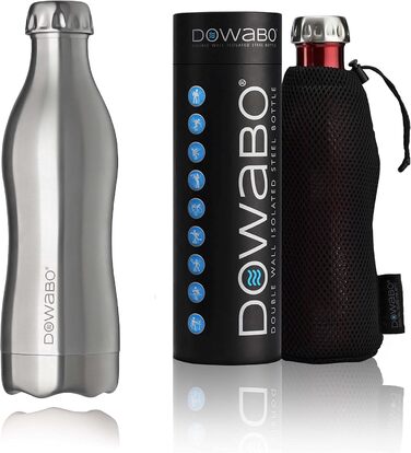 Термос Dowabo з нержавіючої сталі 500 мл, герметичний, BPA-free, для газованих напоїв, з чохлом