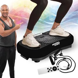 Платформа для фітнесу Miweba Sports MV100 2D, 250 Вт, 3D вібрація, осциляційна, для схуднення, домашній тренажер, чорна, 3 роки гарантії