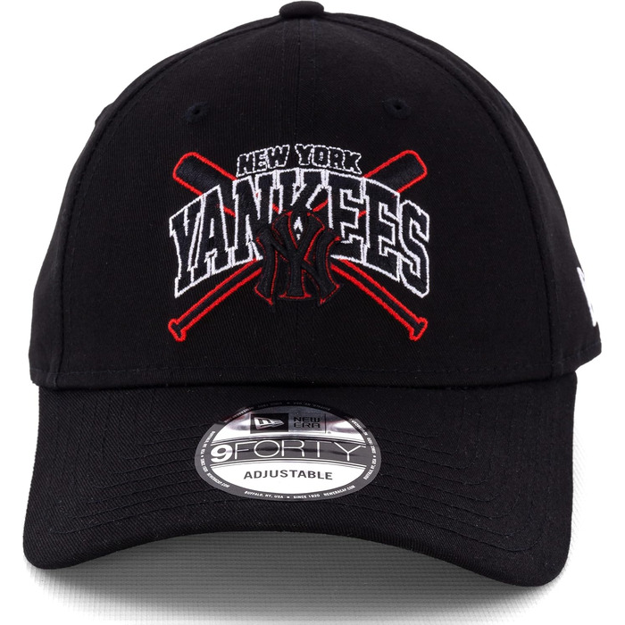 Кепка New Era New York Yankees 39thirty Flexfit чорна - розтягувана, універсальний розмір