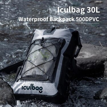 Водонепроникний рюкзак 40L Dry Ferm Bag для пляжу та подорожей (Сірий)
